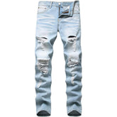 Men's straight Slimming Ripped Fit Jeans